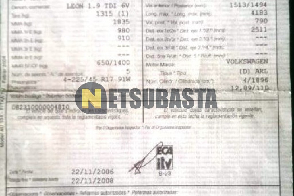 Seat León 1.9 TDi 2002