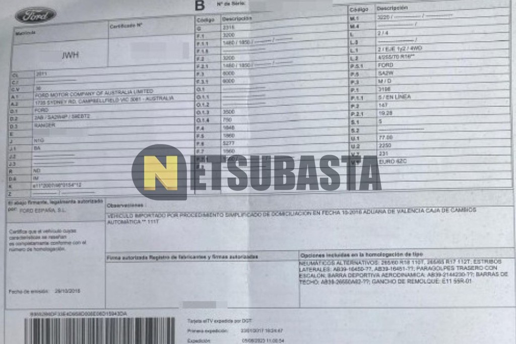 Ford Ranger Doble Cabina Wildtrack 3.2 TDCi 4x4 Aut. 2017