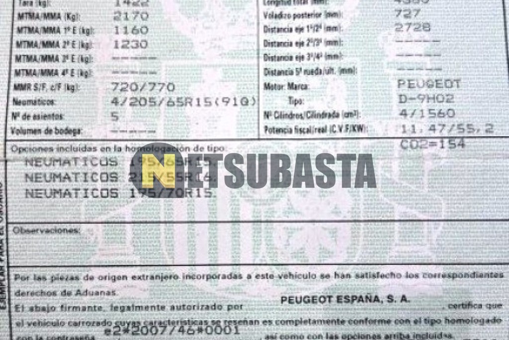 Peugeot Partner Tepee 1.6 HDi 2012