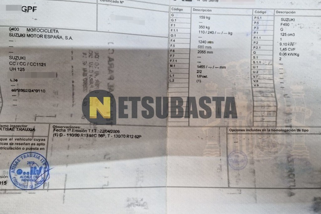 Suzuki BURGMAN 125 2009