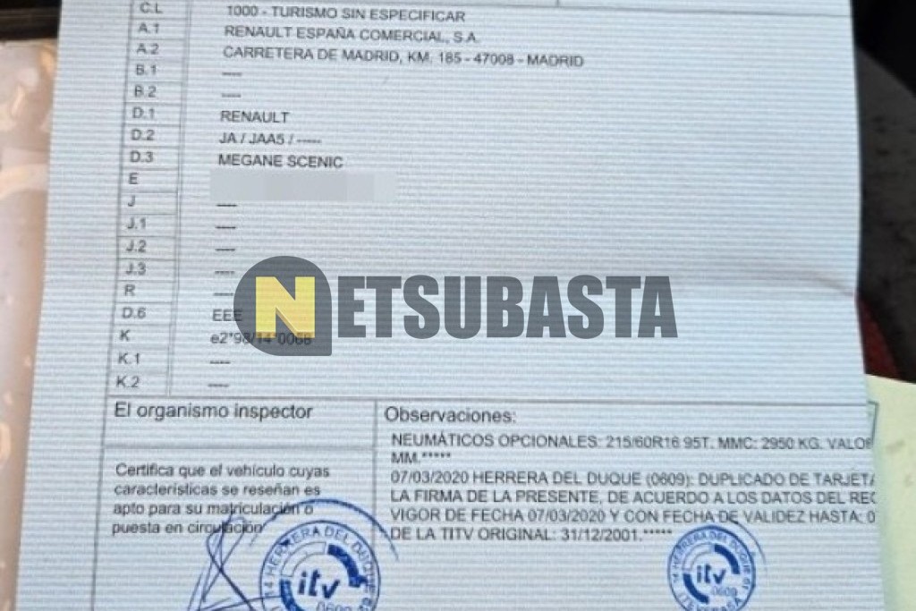 Renault Scenic RX4 1.9 dCi 2002