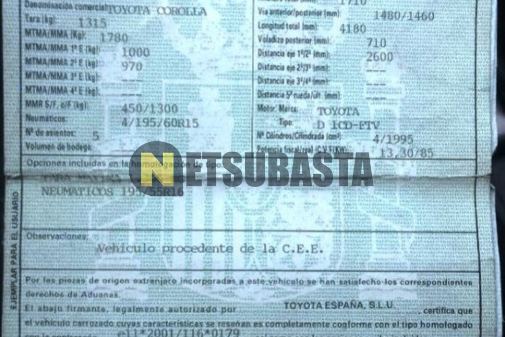 Toyota Corolla 2.0 D4-D 2004