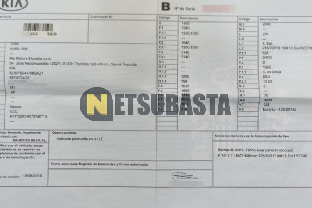 Kia Sportage 1.7 CRDi 4x2 2015