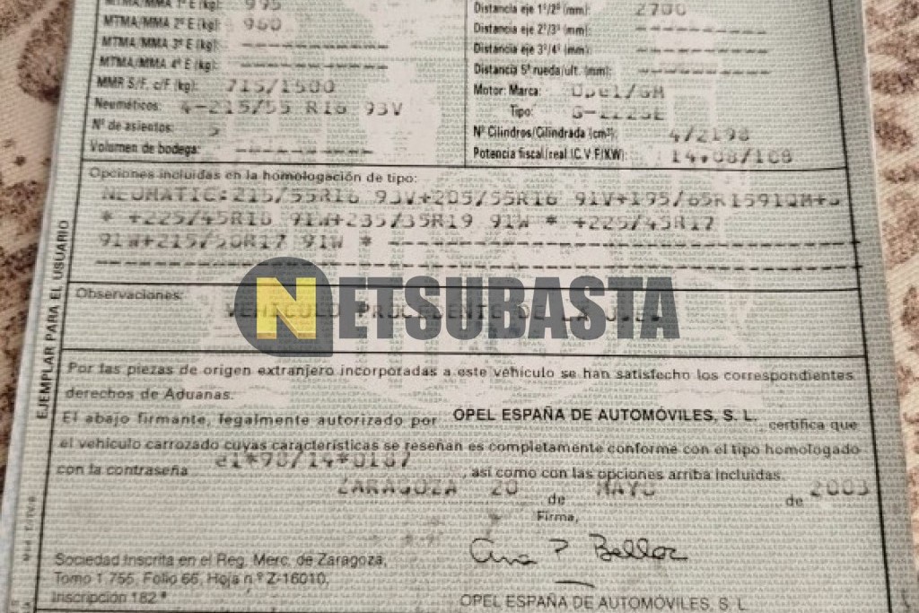 Opel Vectra 2.2 16V 2003