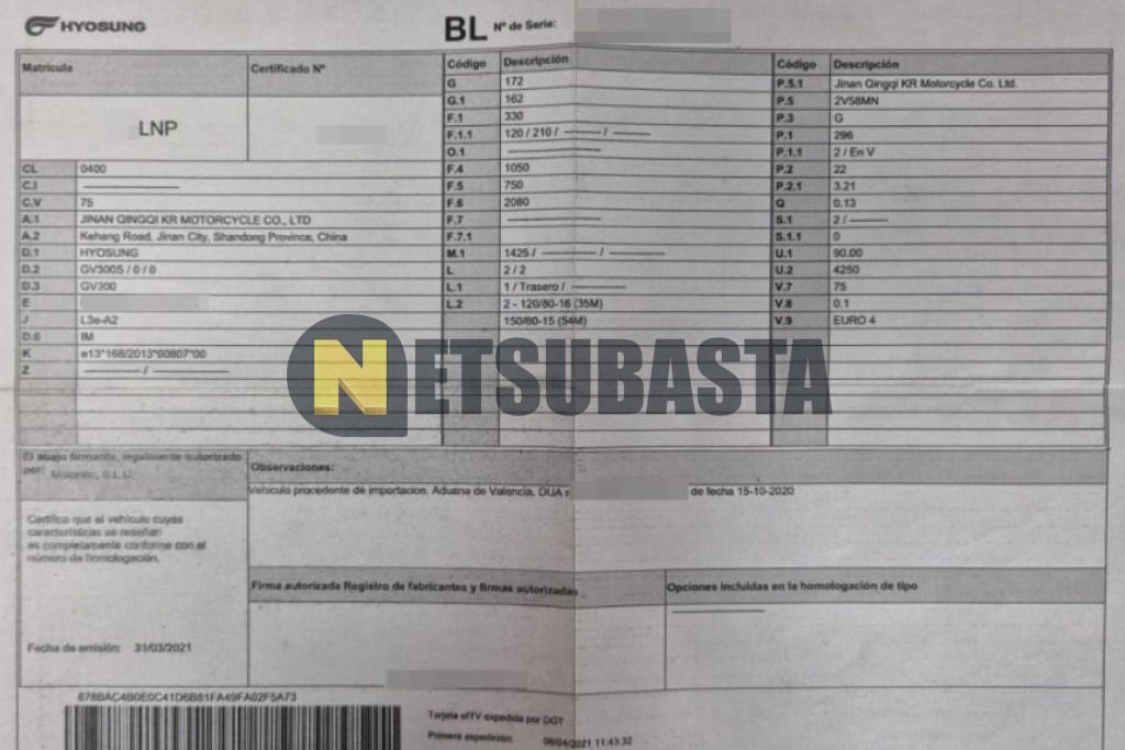 Hyosung Aquila Bobber GV 300 S 2021