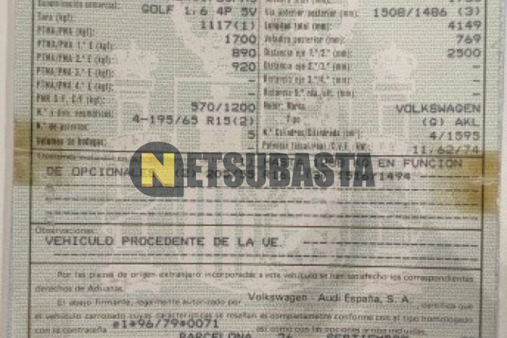 Volkswagen Golf 1.6 1998