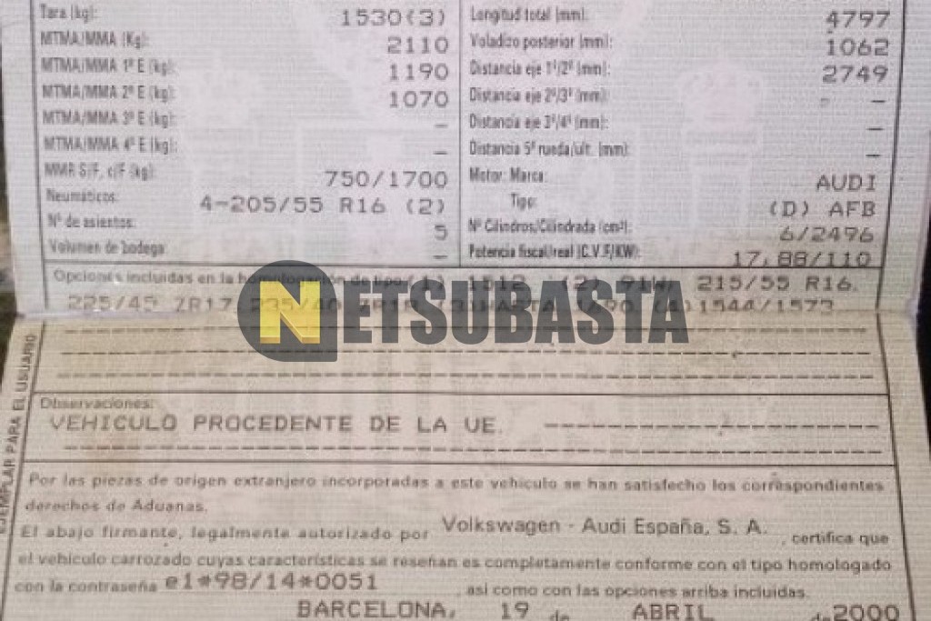 Audi A6 2.5 TDI 2000