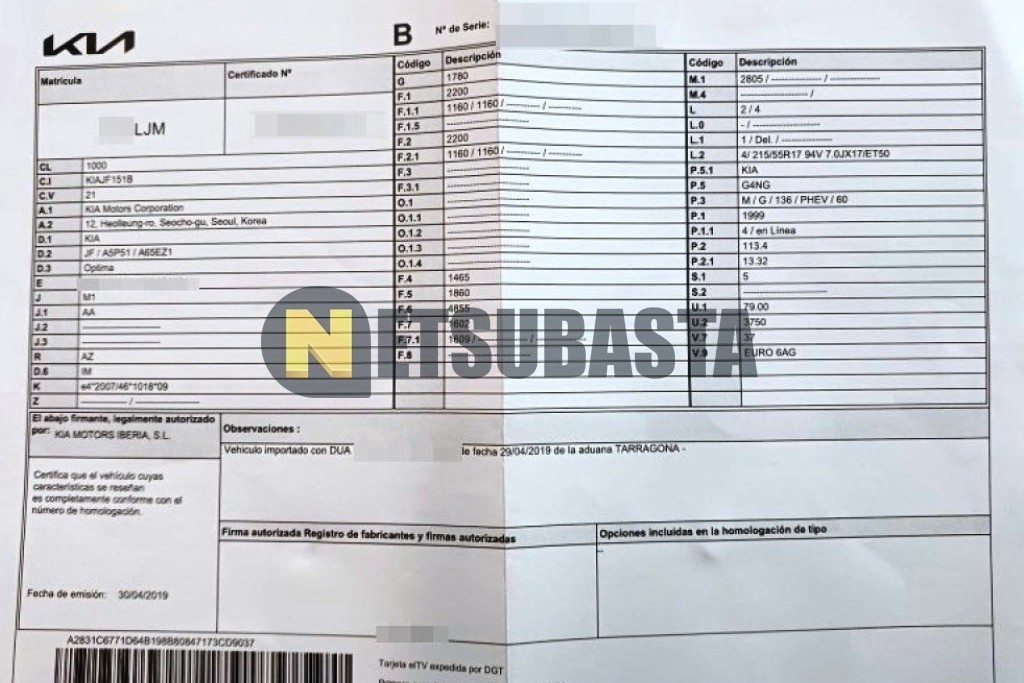 Kia Optima 2.0 GDi Híbrido Enchufable PHEV 2020