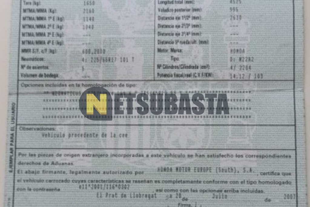 Honda CR-V 2.2 i-CTDi 2007