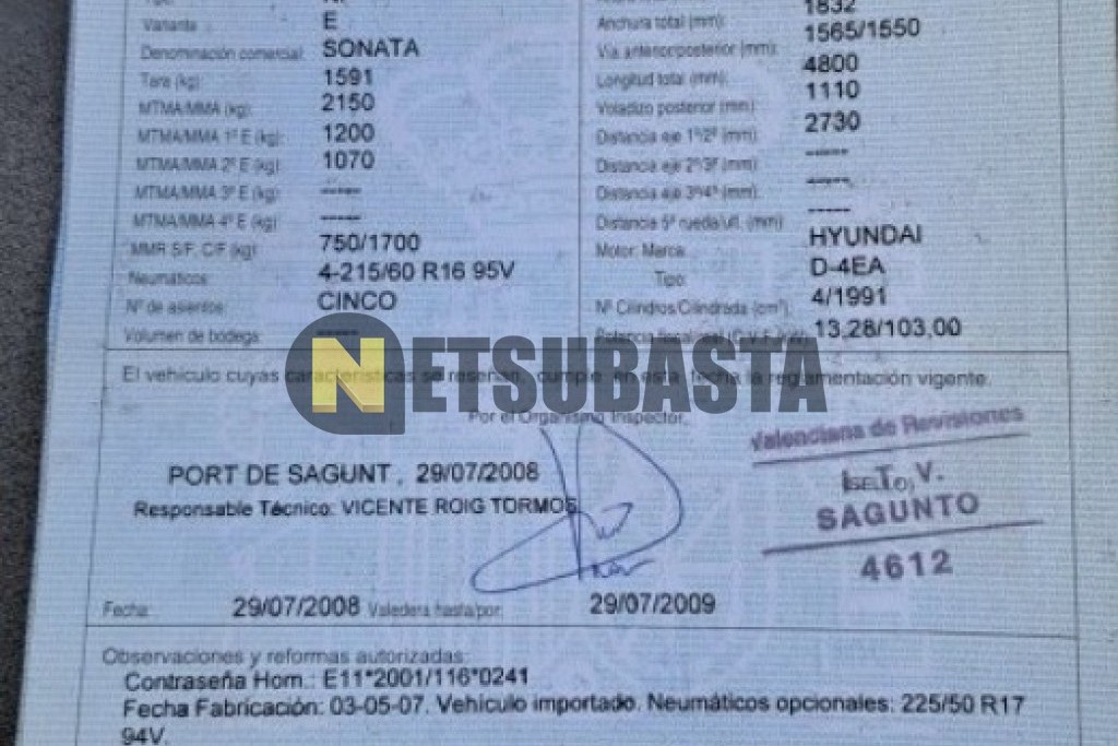 Hyundai Sonata 2.0 CRDi 2007