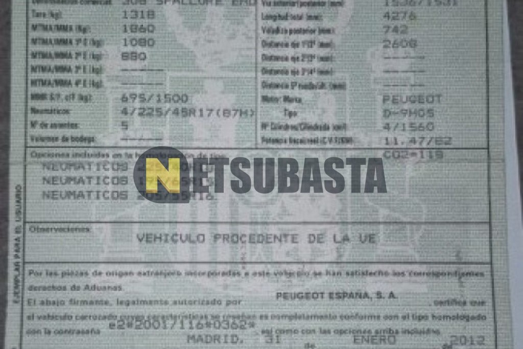 Peugeot 308 1.6 e-HDi FAP 2012