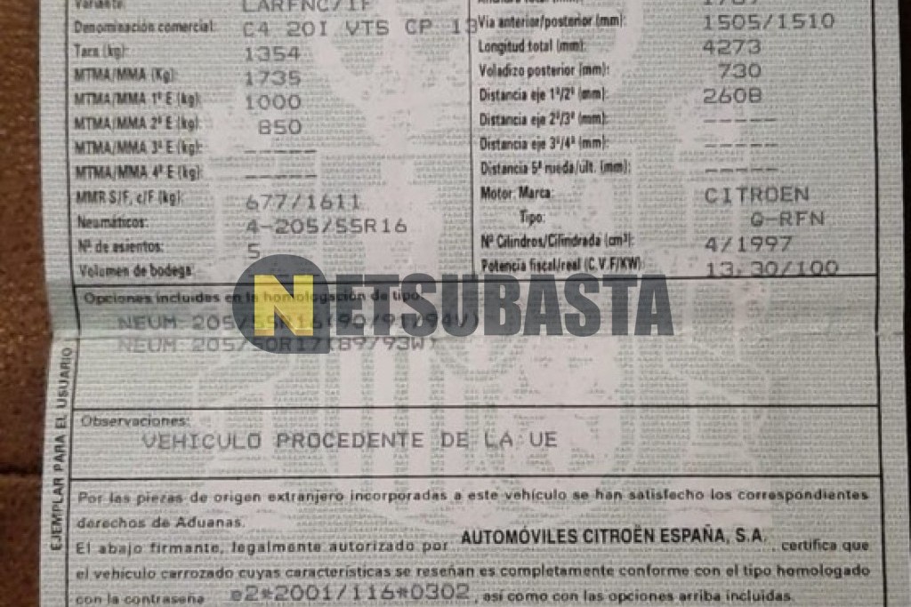 Citroën C4 2.0 HDi 2005