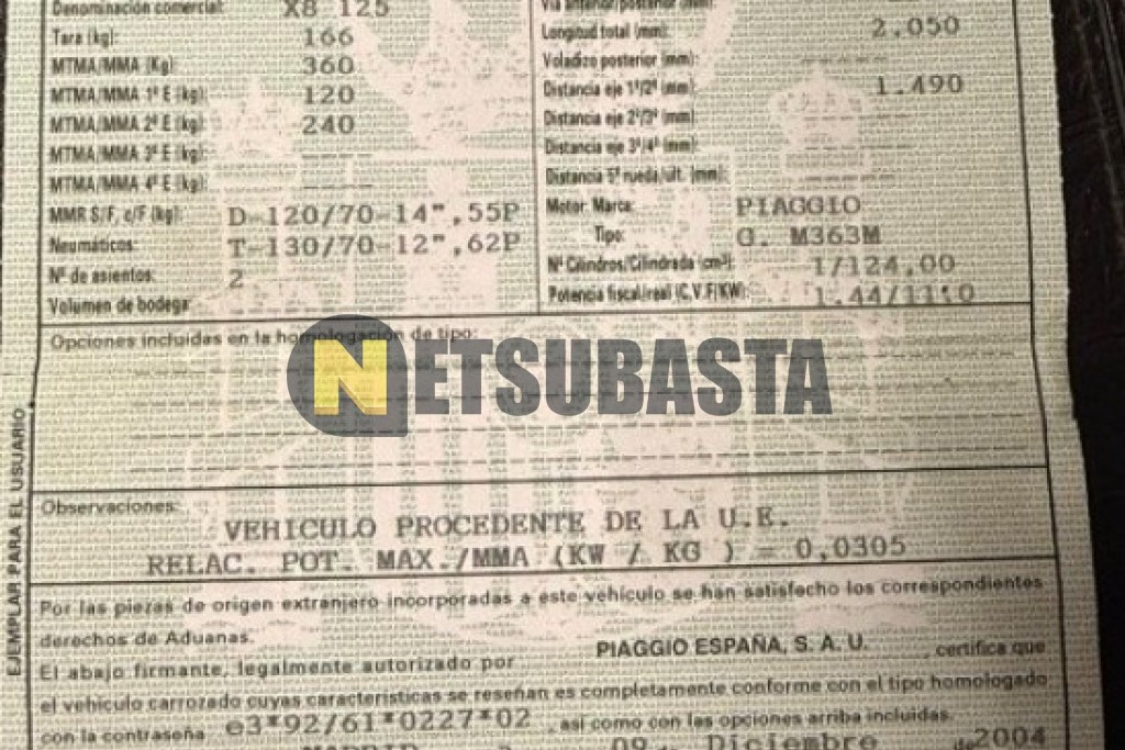 Piaggio X8 125 2005