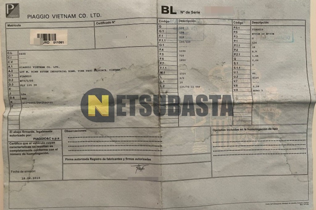 Piaggio Fly 125 i.e 3V 2016