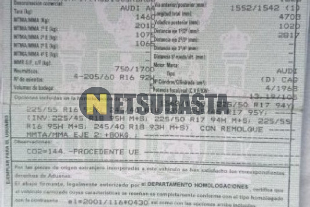 Audi A4 2.0 TDI DPF 2008