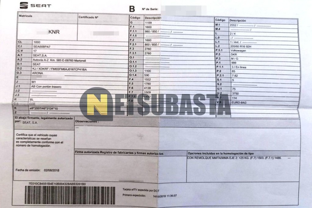 Seat Arona 1.0 TSI 2018