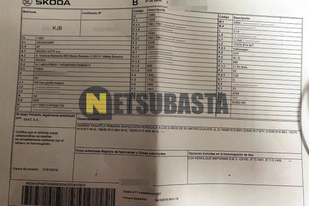 Skoda Fabia 1.0 MPI 2018