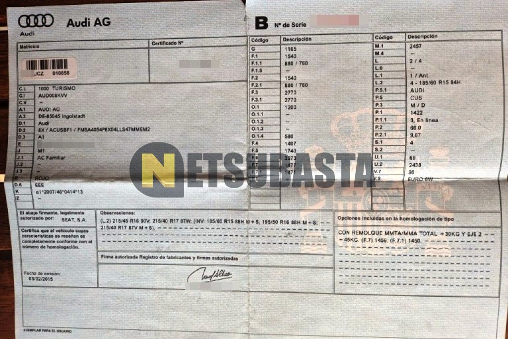 Audi A1 1.4 TDI 2015