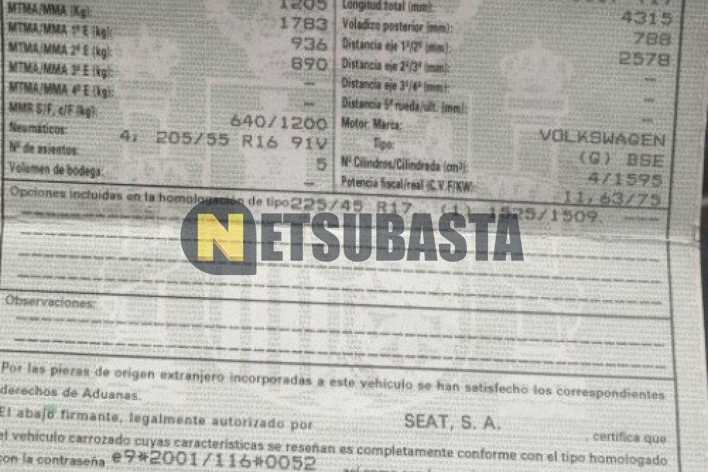 Seat Leon 1.6 GLP 2007