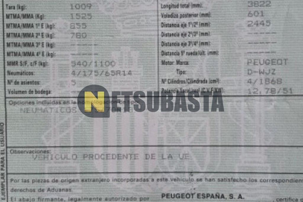 Peugeot 206 1.9 D 1999