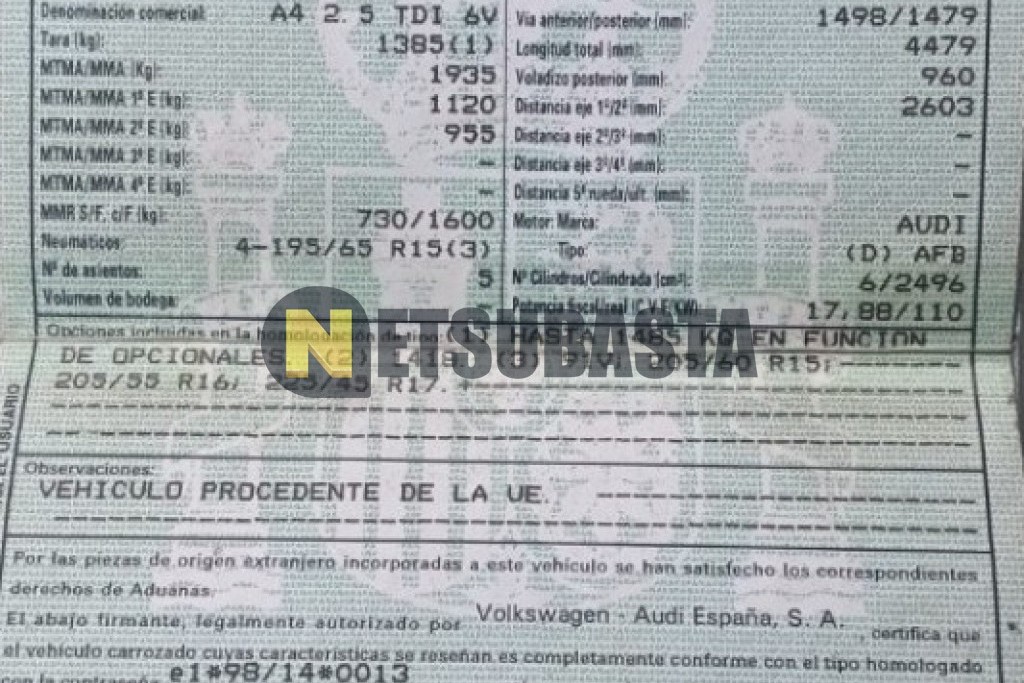 Audi A4 2.5 TDI 2000