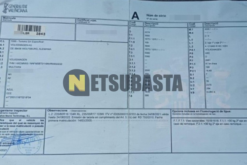 Volkswagen Multivan T5 2.5 TDI 4MOTION 2005