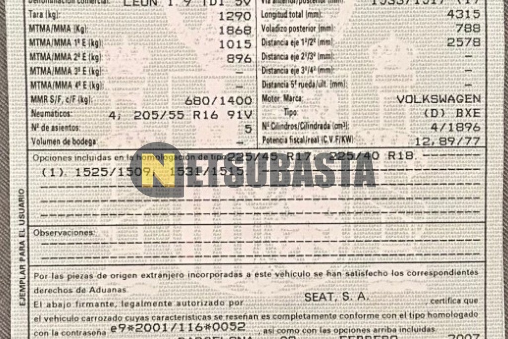 Seat Leon 1.9 TDI 2007