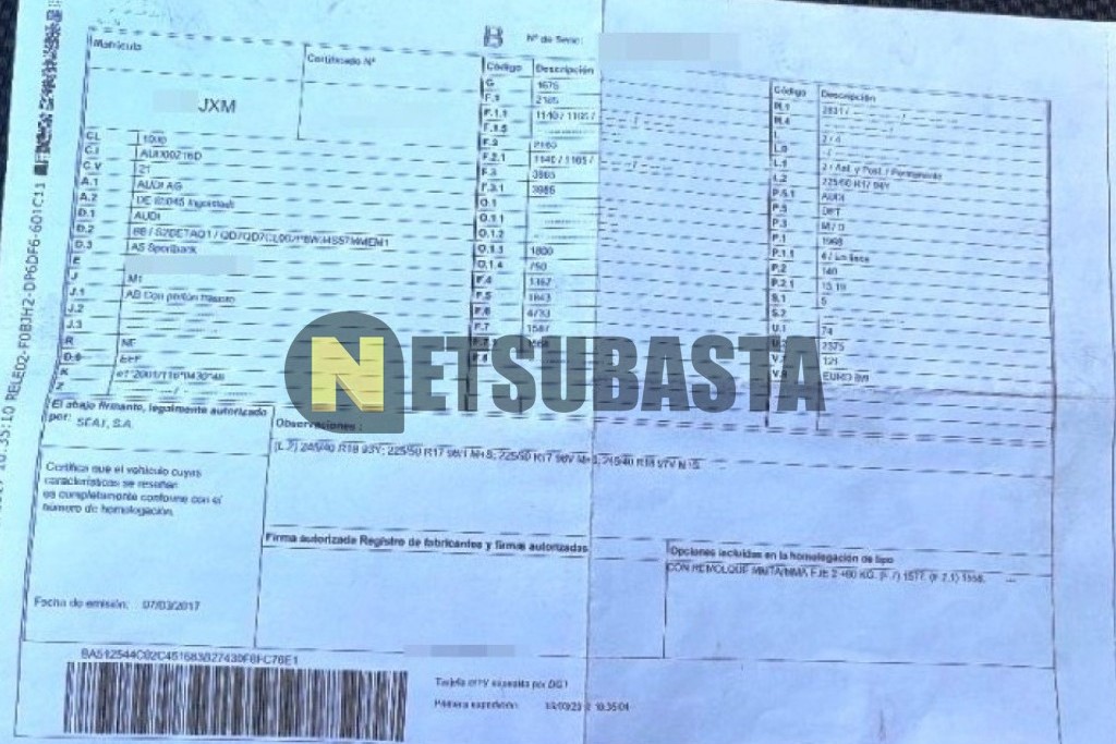 Audi A5 Sportback 2.0 TDI quattro S tronic 2017