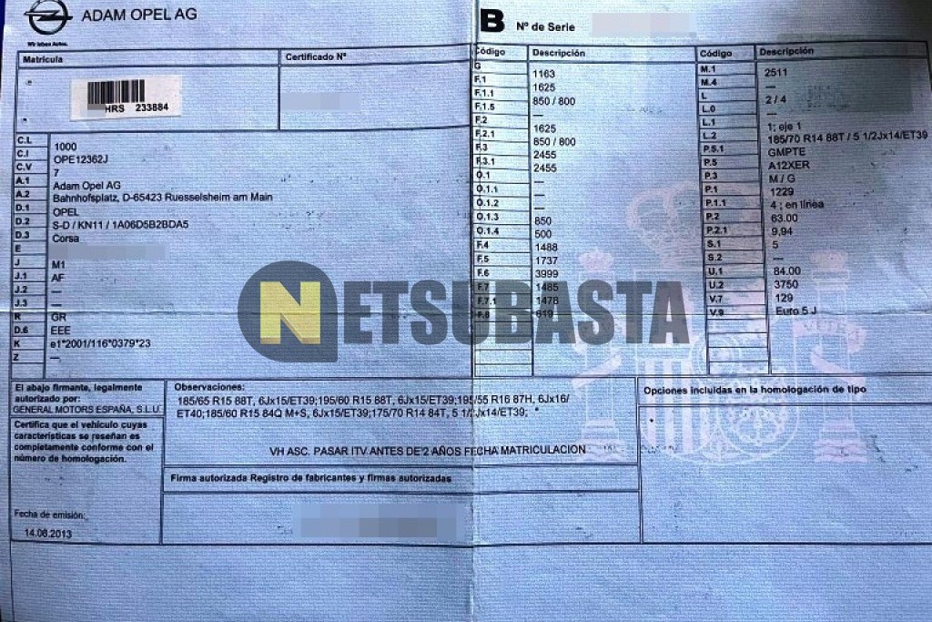 Opel Corsa 1.2 2013