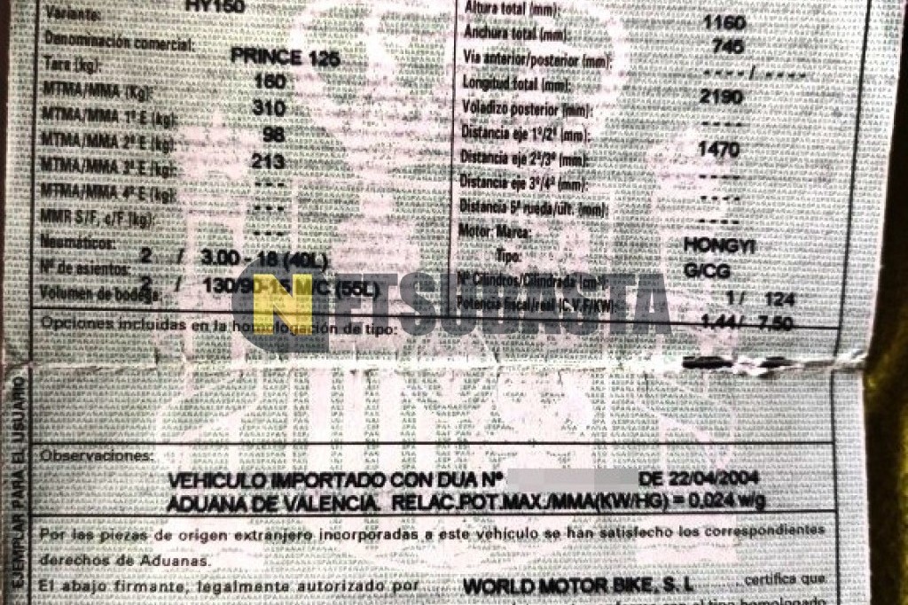 Hongyi PRINCE 125 2004