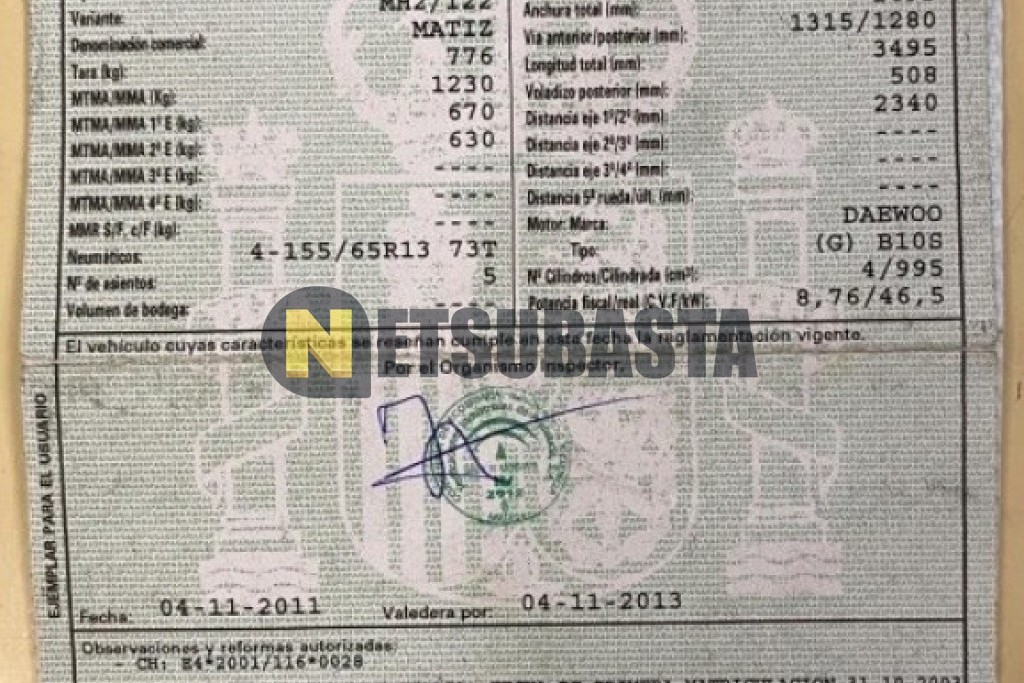 Daewoo Matiz 1.0 2003