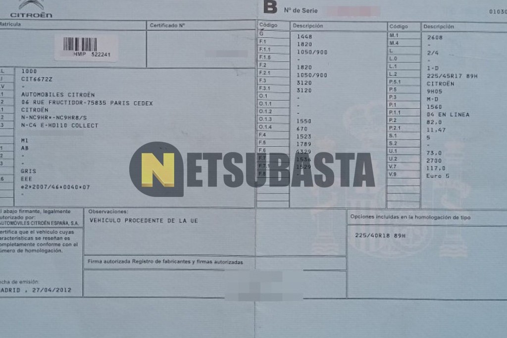 Citroën C4 1.6 e-HDi 2012