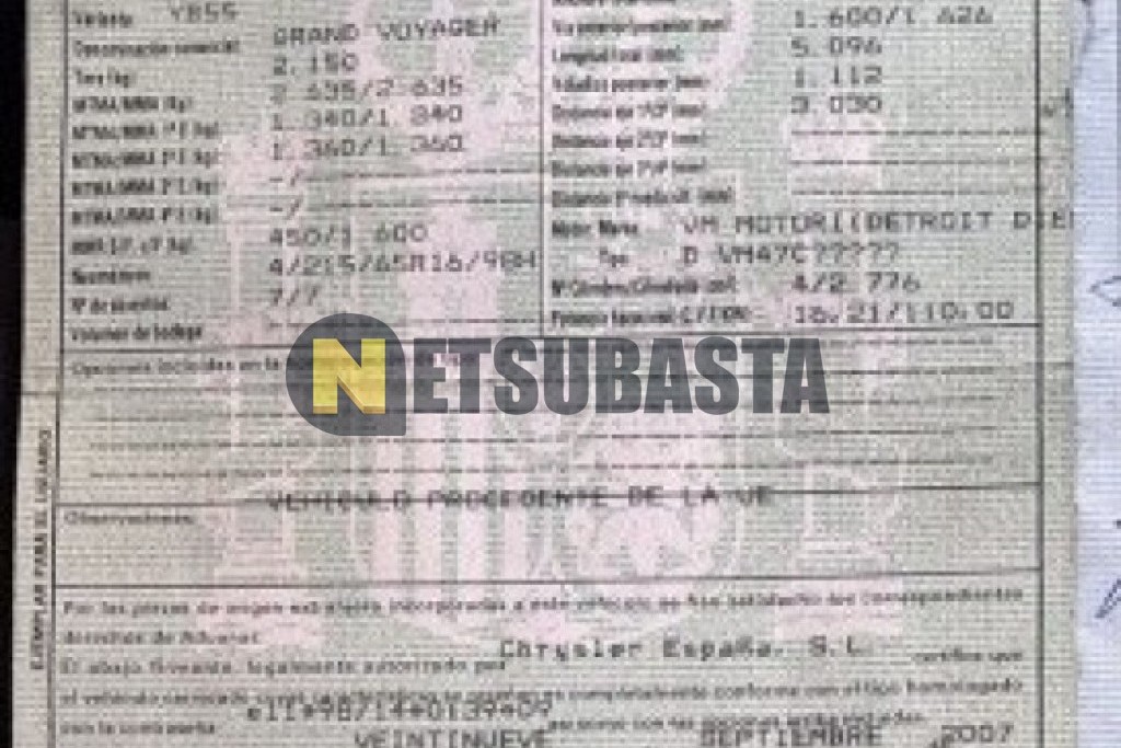 Chrysler Grand Voyager 2.8 CRD 2007