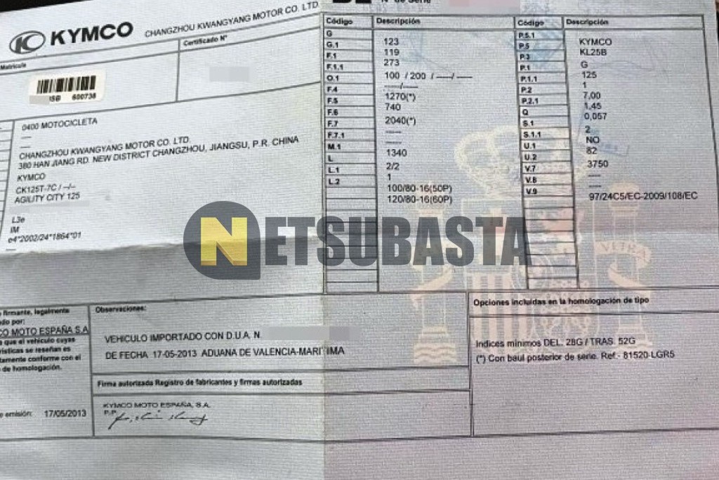 Kymco Agility CITY 125 2013