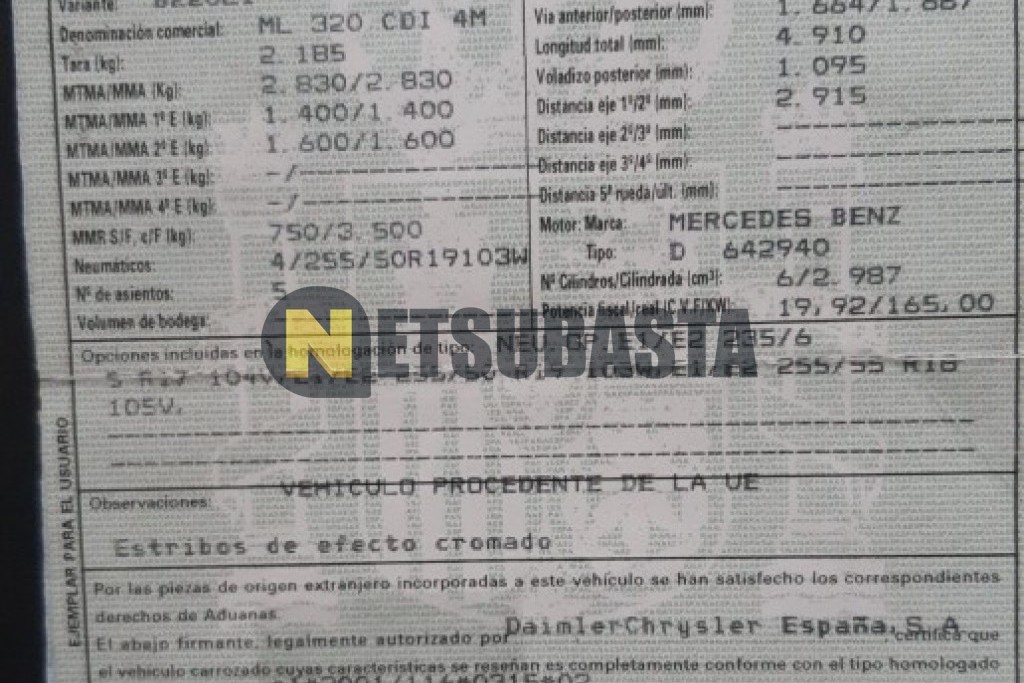 Mercedes-Benz ML 320 CDI 4MATIC 2007