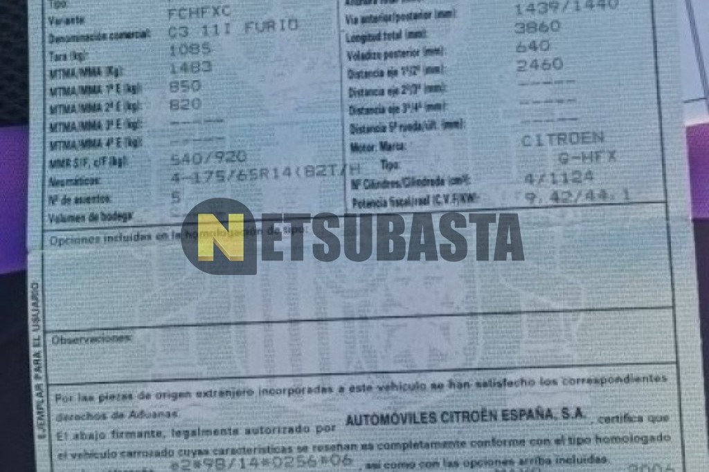 Citroën C3 1.1i 2006