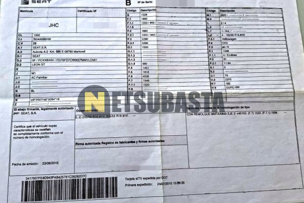 Seat Leon ST 1.6 TDI DSG 7 vel. 2015