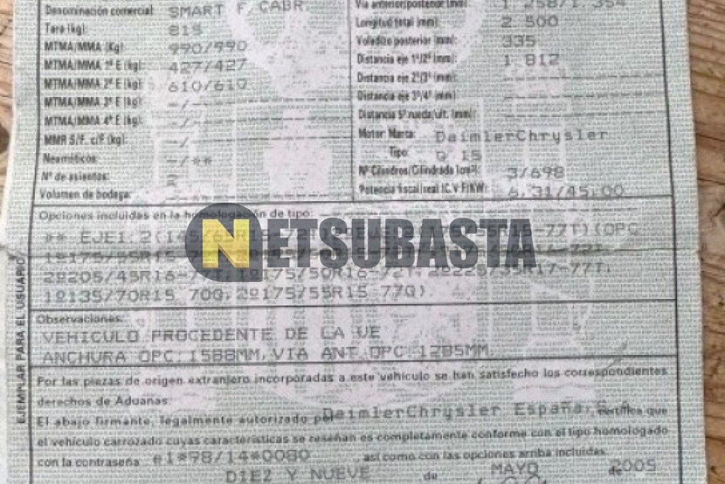 Smart fortwo 0.7 cabrio 2005