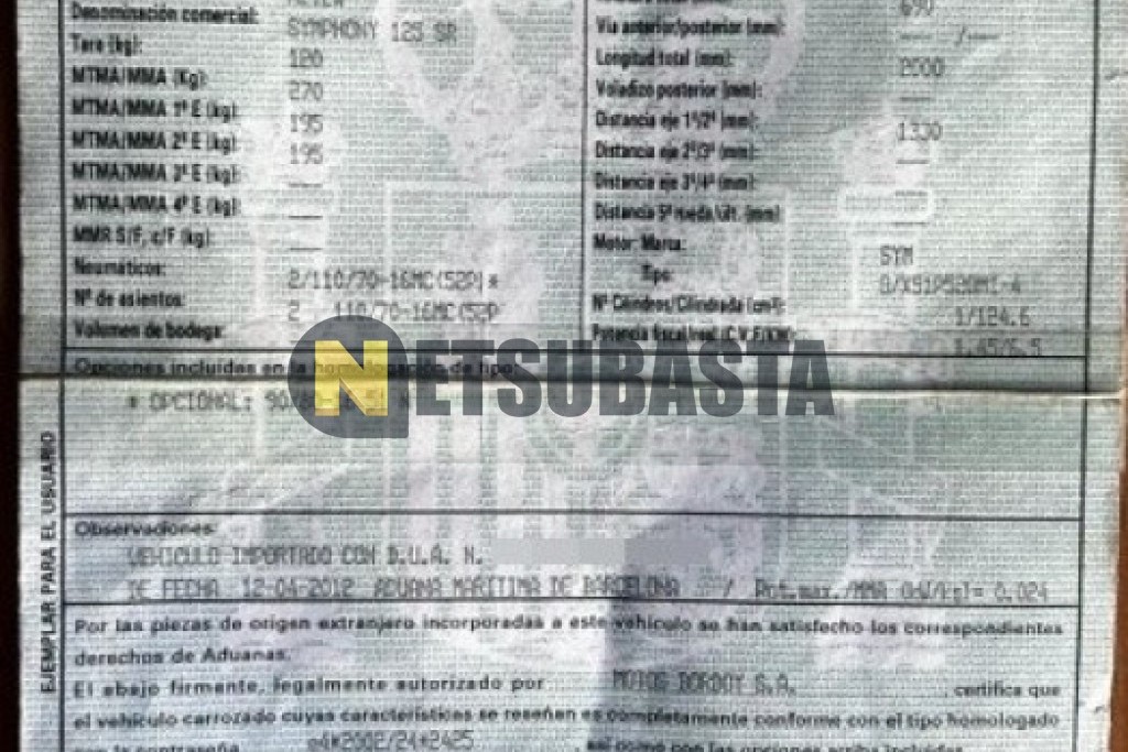 SYM Symphony 125 SR 2012