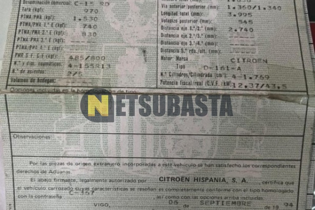 Citroën C15 1.8 D 1994