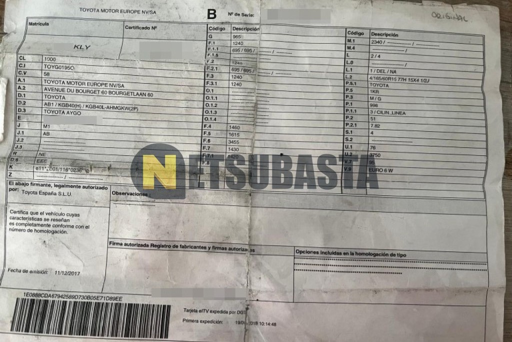 Toyota Aygo 1.0 2018