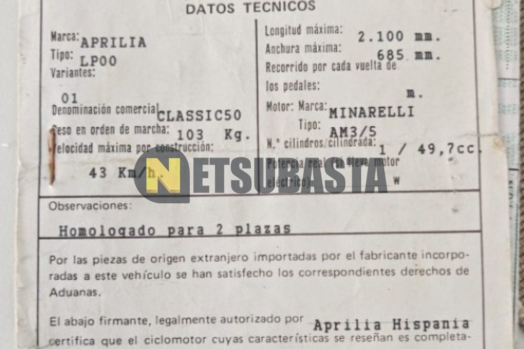 Aprilia Classic 50 2002