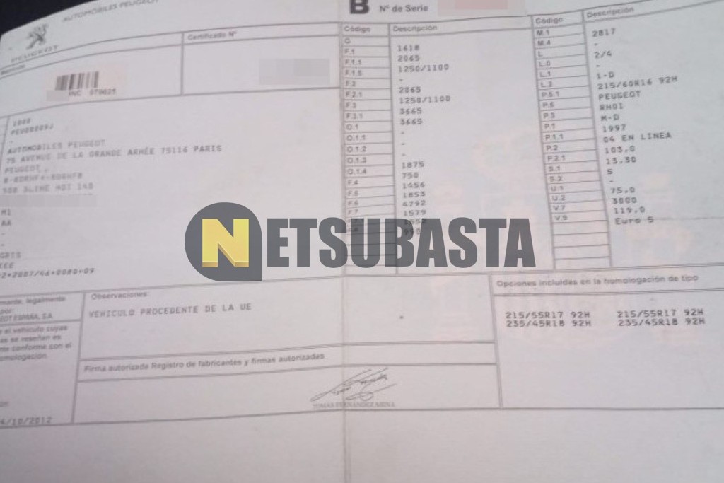 Peugeot 508 2.0 HDi 2012