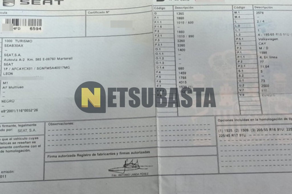 Seat Leon 1.6 TDI 2011