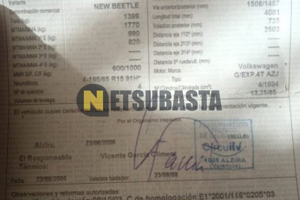 Volkswagen New Beetle 2.0 Cabriolet 2003