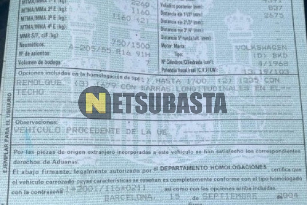 Volkswagen Touran 2.0 TDI 2004