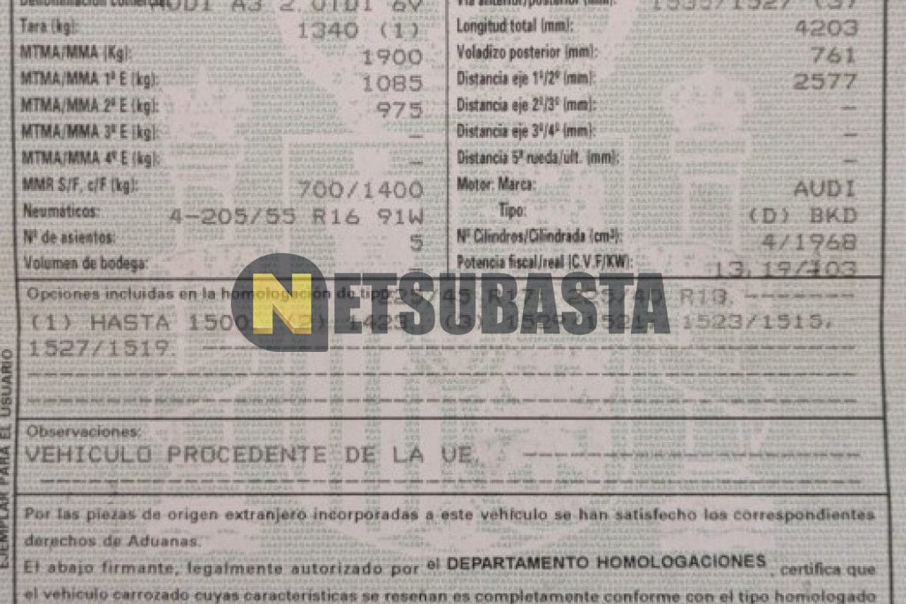 Audi A3 2.0 TDI 2005