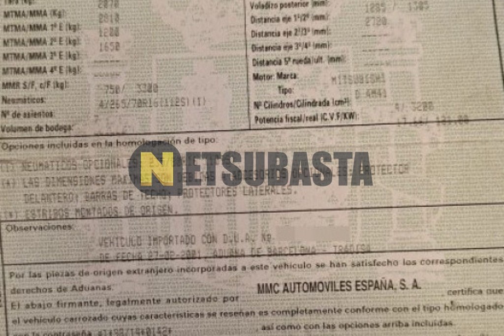 Mitsubishi Montero 3.2 DI-D 2001