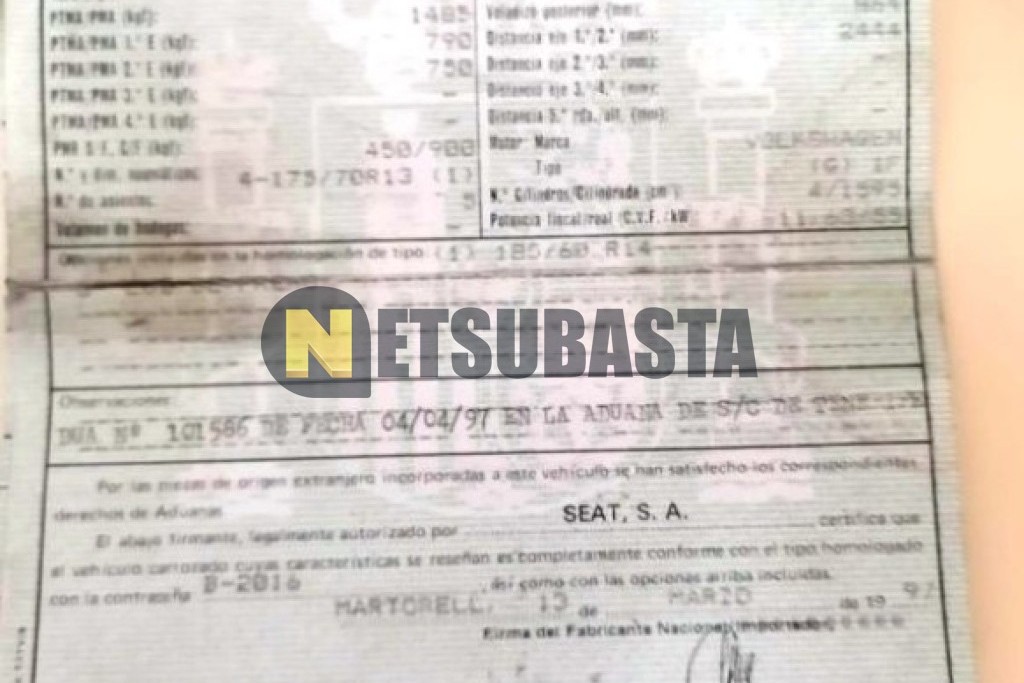 Volkswagen Cordoba 1.6 1997