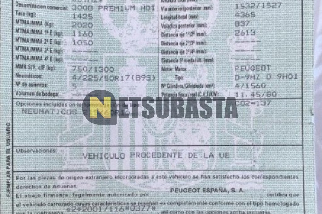Peugeot 3008 1.6 HDi 2009